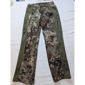 SHE Outdoor Womens Camo Softshell Hunting Pants Small 28x31.5 Fleece Stretch